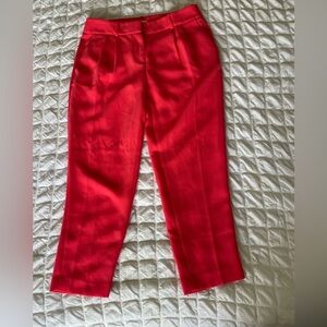 J. Crew Coral Bright Red Pants